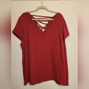 Torrid Women's Red V-Neck Top